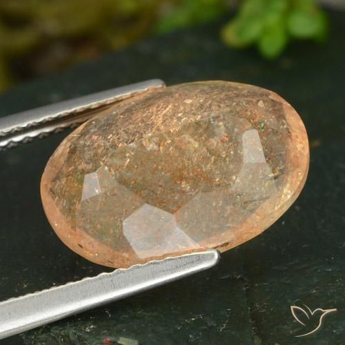 Pierre de soleil Orange rougeâtre naturelle ovale, 4.99 ct, Transparent