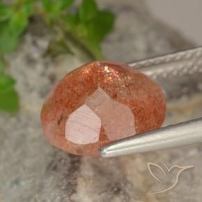 Pierre de soleil Orange moyen naturelle Tour, 3.81 ct, Translucide