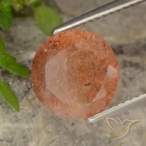 Pierre de soleil Orange moyen naturelle Tour, 3.20 ct, Translucide