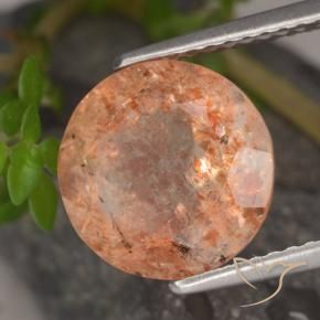 Pierre de soleil Orange moyen-léger naturelle Tour, 3.72 ct, Translucide