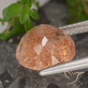 Pierre de soleil Orange moyen-léger naturelle Tour, 3.72 ct, Translucide
