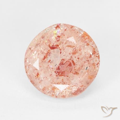3.45ct Naturel Light Grapefruit Pink Pierre de soleil, Tour, Transparent