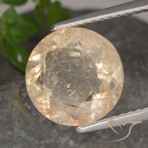 Pierre de soleil Orange cantaloup naturelle Tour, 3.49 ct, Transparent