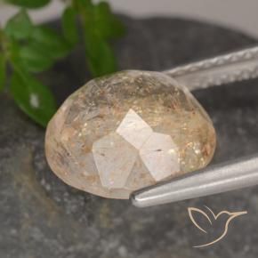 Pierre de soleil Orange cantaloup naturelle Tour, 3.49 ct, Transparent