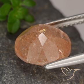Pierre de soleil Orange clair naturelle Tour, 3.41 ct, Translucide