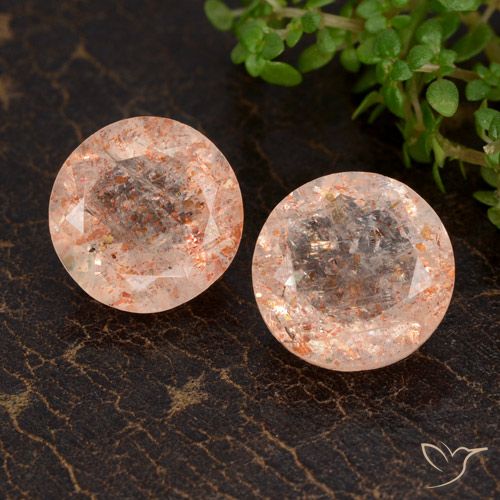 7.09ctw Naturel Orange clair Pierre de soleil, Tour, Transparent