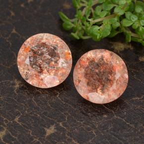 Achetez naturel 5,73ct orange pierre de soleil gems, coupe roude, en provenance inde chez gemselect. en stock, livraison internationale!