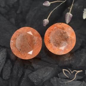 Shop natural 5.89ct Orange rougeâtre Pierre de soleil gems, Tour, from Inde at GemSelect. In stock, global shipping!