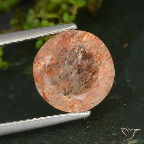 3.24ct Naturel Orange clair Pierre de soleil, Tour, Transparent