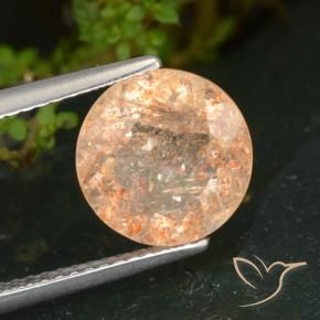 Pierre de soleil Orange clair naturelle Tour, 3.56 ct, Transparent