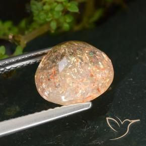 Pierre de soleil Orange clair naturelle Tour, 3.56 ct, Transparent