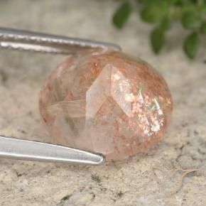 Pierre de soleil Orange gingembre naturelle Tour, 3.21 ct, Translucide