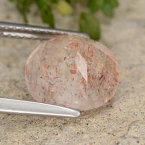 Pierre de soleil Pêche Orange naturelle Tour, 3.52 ct, Transparent