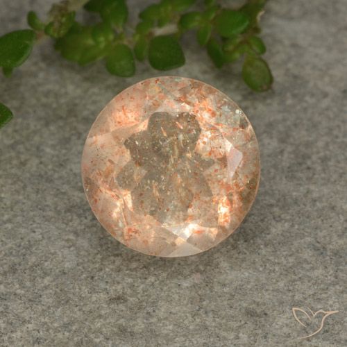 2.32ct Naturel Orange clair Pierre de soleil, Tour, Translucide
