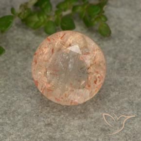 Pierre de soleil Orange tigre léger naturelle Tour, 3.39 ct, Translucide