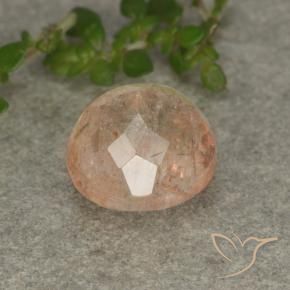 Pierre de soleil Orange tigre léger naturelle Tour, 3.39 ct, Translucide