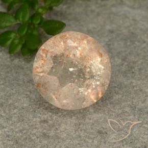 Pierre de soleil Orange tigre léger naturelle Tour, 2.88 ct, Translucide