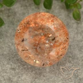 Pierre de soleil Orange chaud naturelle Tour, 3.17 ct, Translucide