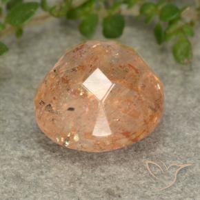 Pierre de soleil Orange chaud naturelle Tour, 3.17 ct, Translucide