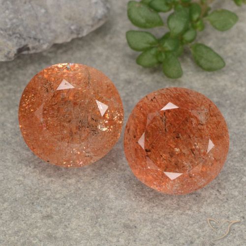 4.75ctw Naturel Orange pamplemousse Pierre de soleil, Tour, Translucide