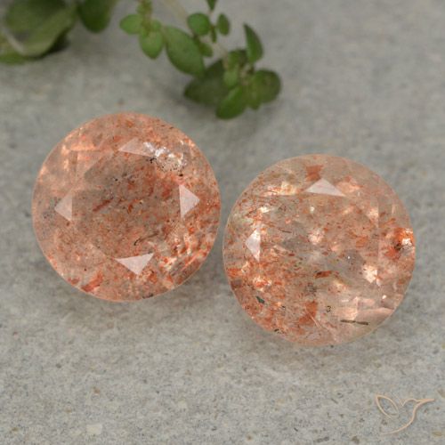 5.51ctw Naturel Orange clair Pierre de soleil, Tour, Translucide