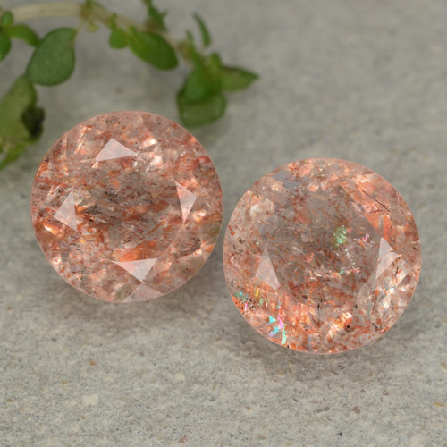 Achetez naturel 5,50ct orange pierre de soleil gems, coupe roude, en provenance inde chez gemselect. en stock, livraison internationale!