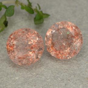 Achetez naturel 5,50ct orange pierre de soleil gems, coupe roude, en provenance inde chez gemselect. en stock, livraison internationale!