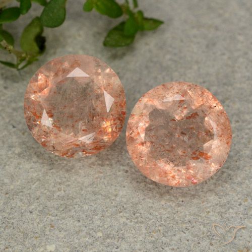 4.98ctw Naturel Orange clair Pierre de soleil, Tour, Translucide