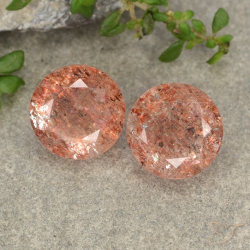 5.42ctw Naturel Rose moyen Pierre de soleil, Tour, Translucide