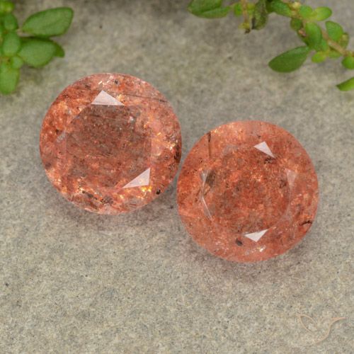 4.92ctw Naturel Orange pamplemousse Pierre de soleil, Tour, Translucide