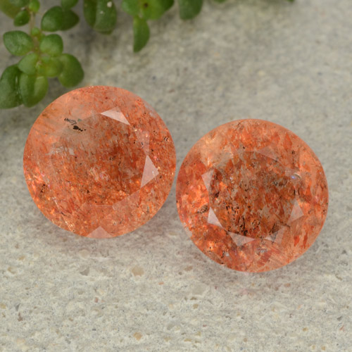 Achetez naturel 5,17ct orange pierre de soleil gems, coupe roude, en provenance inde chez gemselect. en stock, livraison internationale!