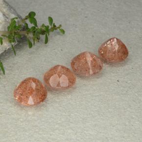 Achetez naturel 10.77ct Orange rougeâtre Pierre de Soleil  gems, Coupe roude, En provenance Inde chez GemSelect. En stock, livraison internationale!