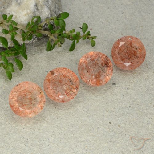 Achetez naturel 10,44ct orange pierre de soleil gems, coupe roude, en provenance inde chez gemselect. en stock, livraison internationale!