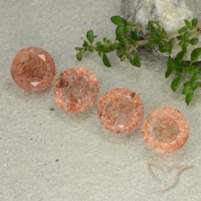 Achetez naturel 10,44ct orange pierre de soleil gems, coupe roude, en provenance inde chez gemselect. en stock, livraison internationale!