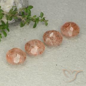 Achetez naturel 10,44ct orange pierre de soleil gems, coupe roude, en provenance inde chez gemselect. en stock, livraison internationale!