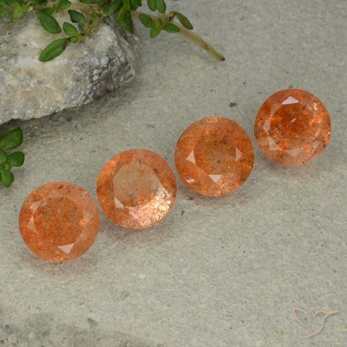 9.18ctw Naturel Orange igname Pierre de soleil, Tour, Translucide