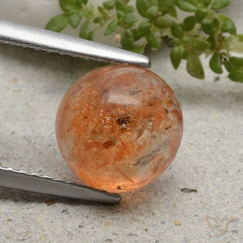 2.38ct Naturel Orange moyen Pierre de soleil, Tour, Translucide