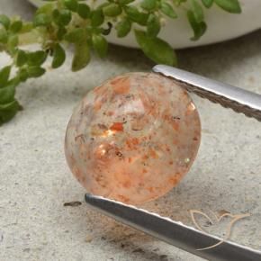 Pierre de soleil Orange tigre léger naturelle Tour, 1.79 ct, Translucide