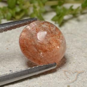 Pierre de soleil Orange pamplemousse naturelle Tour, 2.32 ct, Translucide