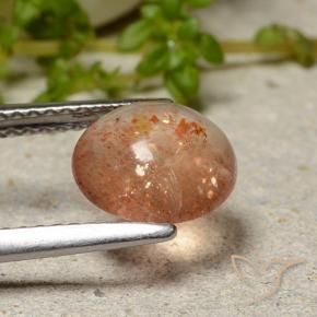 Pierre de soleil Orange clair naturelle Tour, 1.75 ct, Translucide