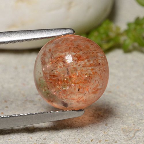 2.12ct Naturel Orange pamplemousse Pierre de soleil, Tour, Translucide