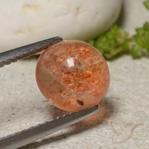 Pierre de soleil Orange pamplemousse naturelle Tour, 2.12 ct, Translucide