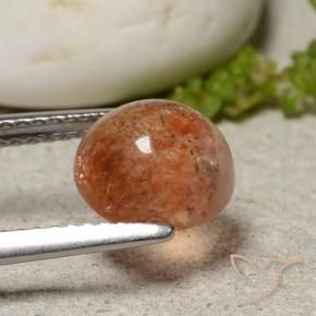 Pierre de soleil Orange pamplemousse naturelle Tour, 2.12 ct, Translucide
