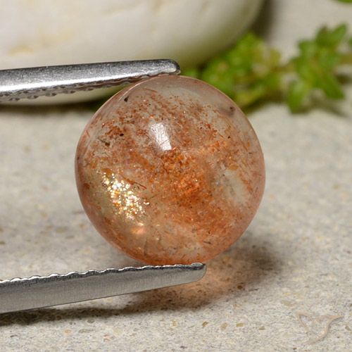 2.19ct Naturel Orange chaud Pierre de soleil, Tour, Translucide
