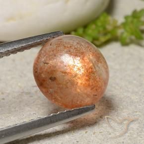 Pierre de soleil Orange chaud naturelle Tour, 2.19 ct, Translucide