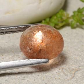 Pierre de soleil Orange chaud naturelle Tour, 2.19 ct, Translucide
