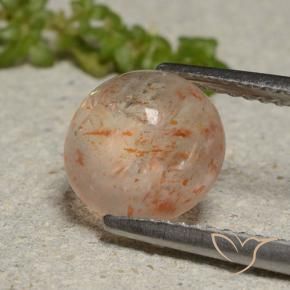 Pierre de soleil Orange tigre léger naturelle Tour, 2.24 ct, Translucide