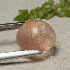 Pierre de soleil Orange tigre léger naturelle Tour, 2.24 ct, Translucide