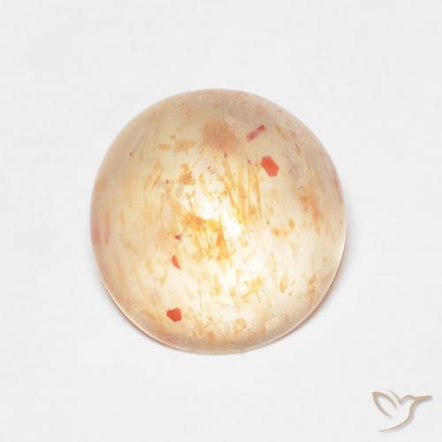 2.14ct Naturel Orange cantaloup Pierre de soleil, Tour, Translucide