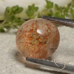 Pierre de soleil Orange rougeâtre naturelle Tour, 2.10 ct, Translucide